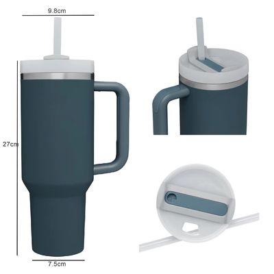 2.0 Beauchy Custom 40oz нержавеющей стали вакуумная изолированная кружка с соломой с крышкой